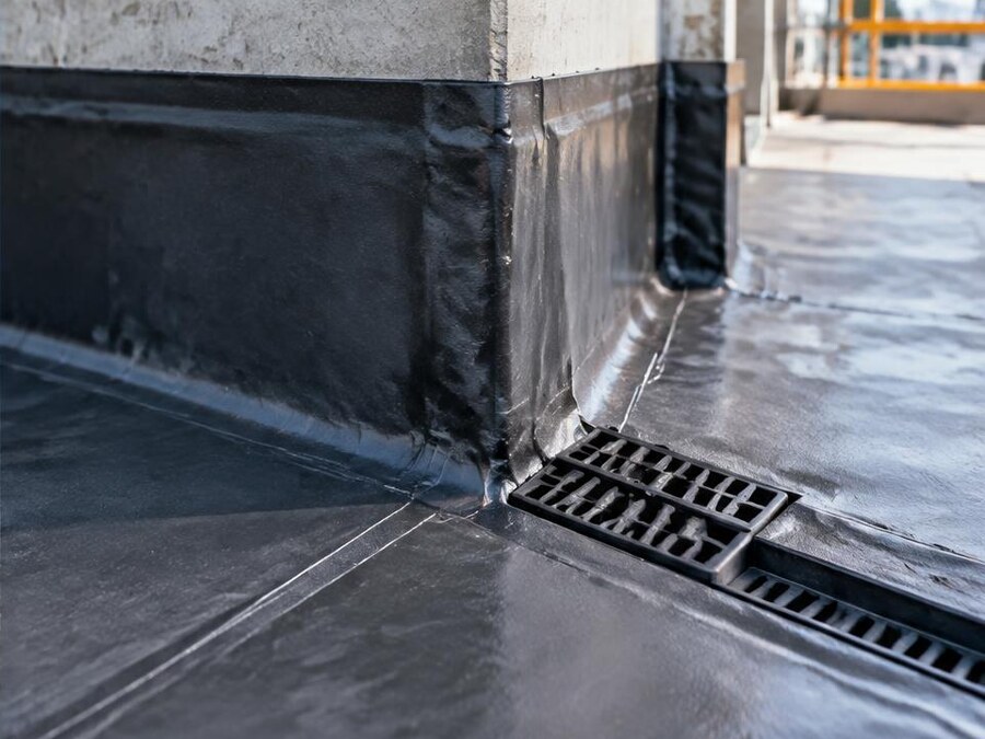 Waterproofing membrane and drainage detail